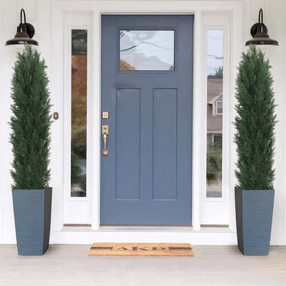 THE BLOOM TIMES 3/4/5/6ft Faux Cedar Plant in Pot,Artificial Topiary Cone Tree UV Resistant in Pot