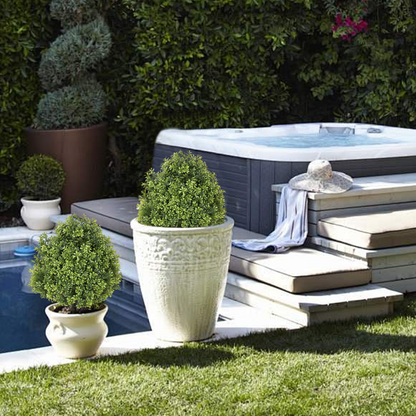 THE BLOOM TIMES 2 ft Faux Boxwood Topiary in Pot,Artificial Topiary Boxwood Tree for Indoor or Outdoor