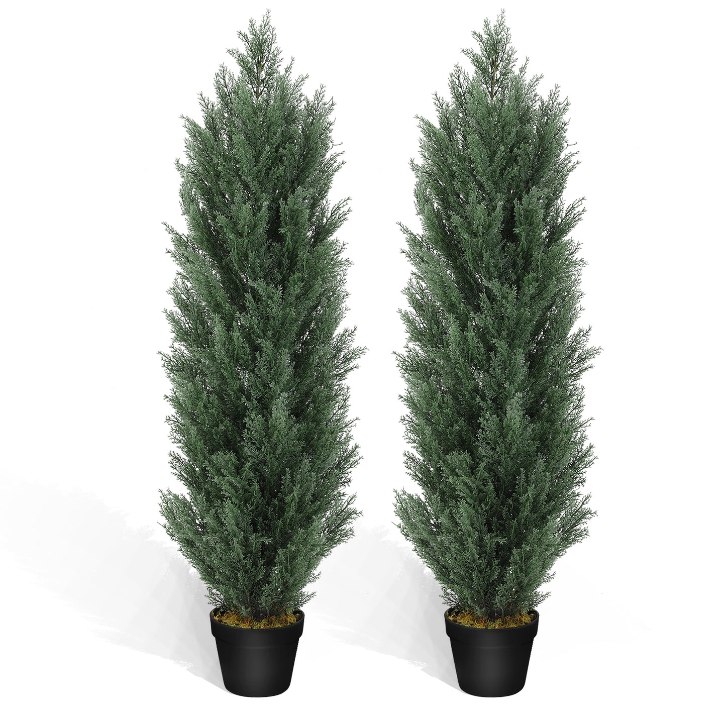 poetree 3/4/5/6 ft Faux Cedar Plant in Pot,Artificial Cedar Topiary Tree for Home decor