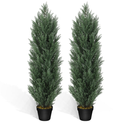 THE BLOOM TIMES 3/4/5/6 ft Faux Cedar Plant in Pot,Artificial Cedar Topiary Tree for Home decor