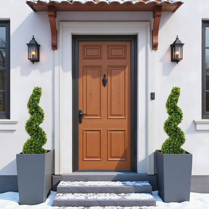 THE BLOOM TIMES 3 ft. Artificial Boxwood Outdoor Topiary Spiral Tree Potted Plants.