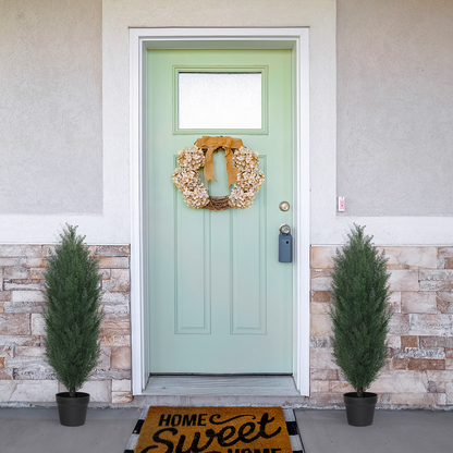 THE BLOOM TIMES 3/4/5/6ft Faux Cedar Plant in Pot,Artificial Topiary Cone Tree UV Resistant in Pot