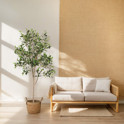THE BLOOM TIMES Artificial Olive Tree in Pot – Realistic Faux Plants Olive Tree Indoor Decor