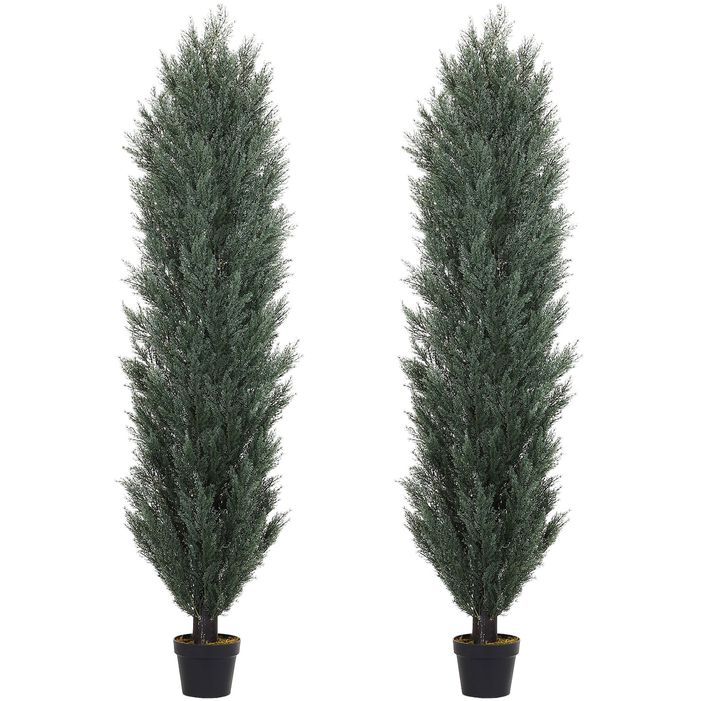 poetree 3/4/5/6 ft Faux Cedar Plant in Pot,Artificial Cedar Topiary Tree for Home decor