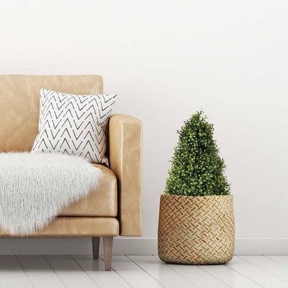 THE BLOOM TIMES 2.5/3/4 ft Artificial Topiary Boxwood Tree, Faux Shrub in Pot for Indoor/Outdoor,Home Decor