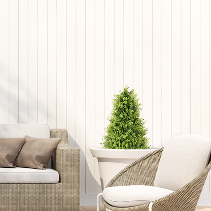 THE BLOOM TIMES Artificial Boxwood Cone Topiary Tree in Pot 2-Pack Fake Tree Indoor & Outdoor Faux Plants Decor
