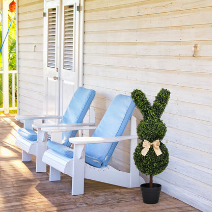 THE BLOOM TIMES poetree 3ft Artificial Bunny Topiary Trees in Planter, UV Resistant Faux Boxwood Rabbit Shaped Plants, Indoor Outdoor Easter Spring Decor Set of 2