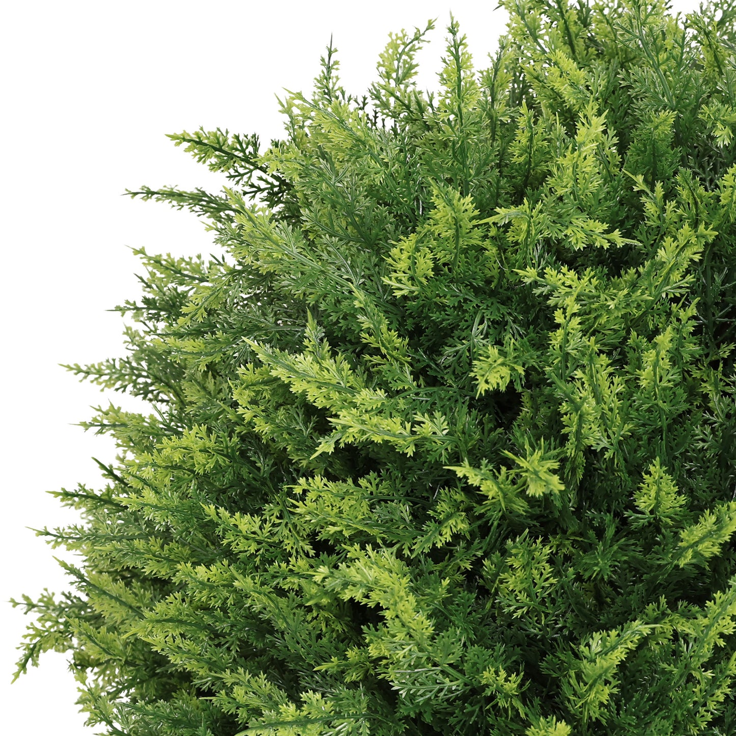 poetree 2-Pack 24" Artificial Cedar  Topiary Balls with Potted, Fake Cedar Plants Artificial Shrubs Bushes Ball Tree for Front Door Porch Garden