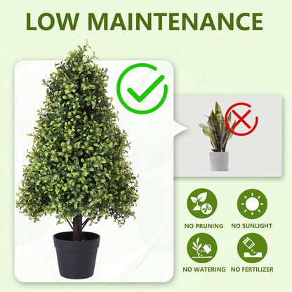 THE BLOOM TIMES 2.5/3/4 ft Artificial Topiary Boxwood Tree, Faux Shrub in Pot for Indoor/Outdoor,Home Decor