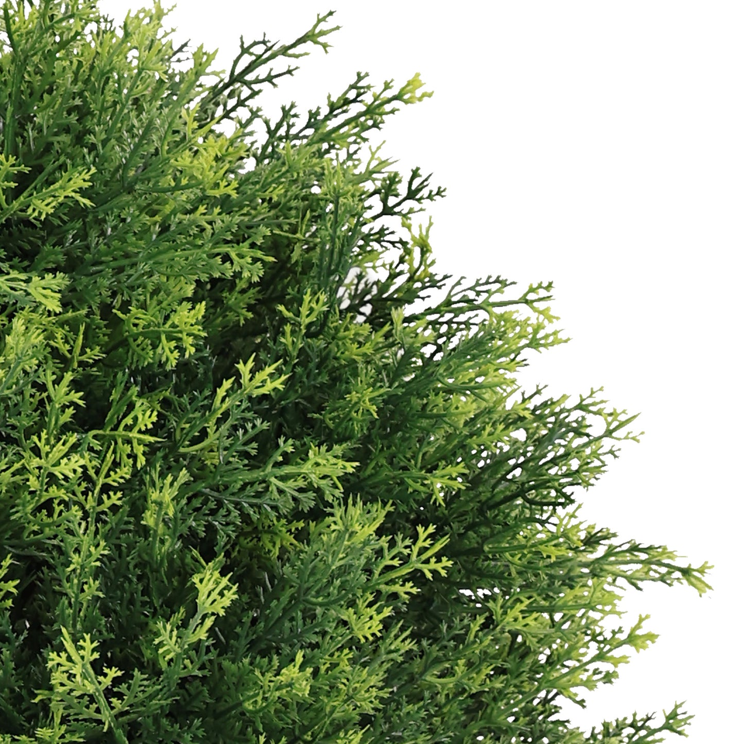poetree 24" Artificial Boxwood/Cedar Topiary Ball Trees with Ground Stakes – Faux Shrubs for Outdoor and Indoor Home Décor, Set of 2