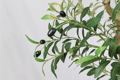 THE BLOOM TIMES 8ft Artificial Olive Tree in Pot – Large Faux Potted Olive Plant , Tall Indoor Floor Tree for Home Décor