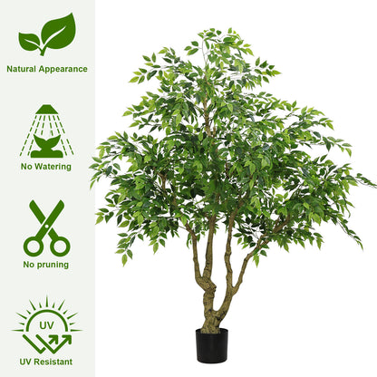 THE BLOOM TIMES poetree 84" Artificial Ficus Tree,Tall Indoor Faux Floor Plant for Home Décor and Housewarming