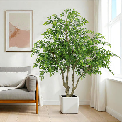 THE BLOOM TIMES poetree 84" Artificial Ficus Tree,Tall Indoor Faux Floor Plant for Home Décor and Housewarming