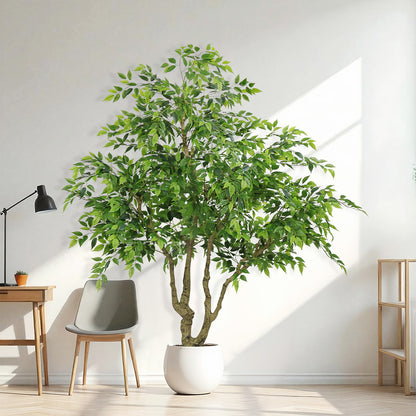 THE BLOOM TIMES poetree 84" Artificial Ficus Tree,Tall Indoor Faux Floor Plant for Home Décor and Housewarming
