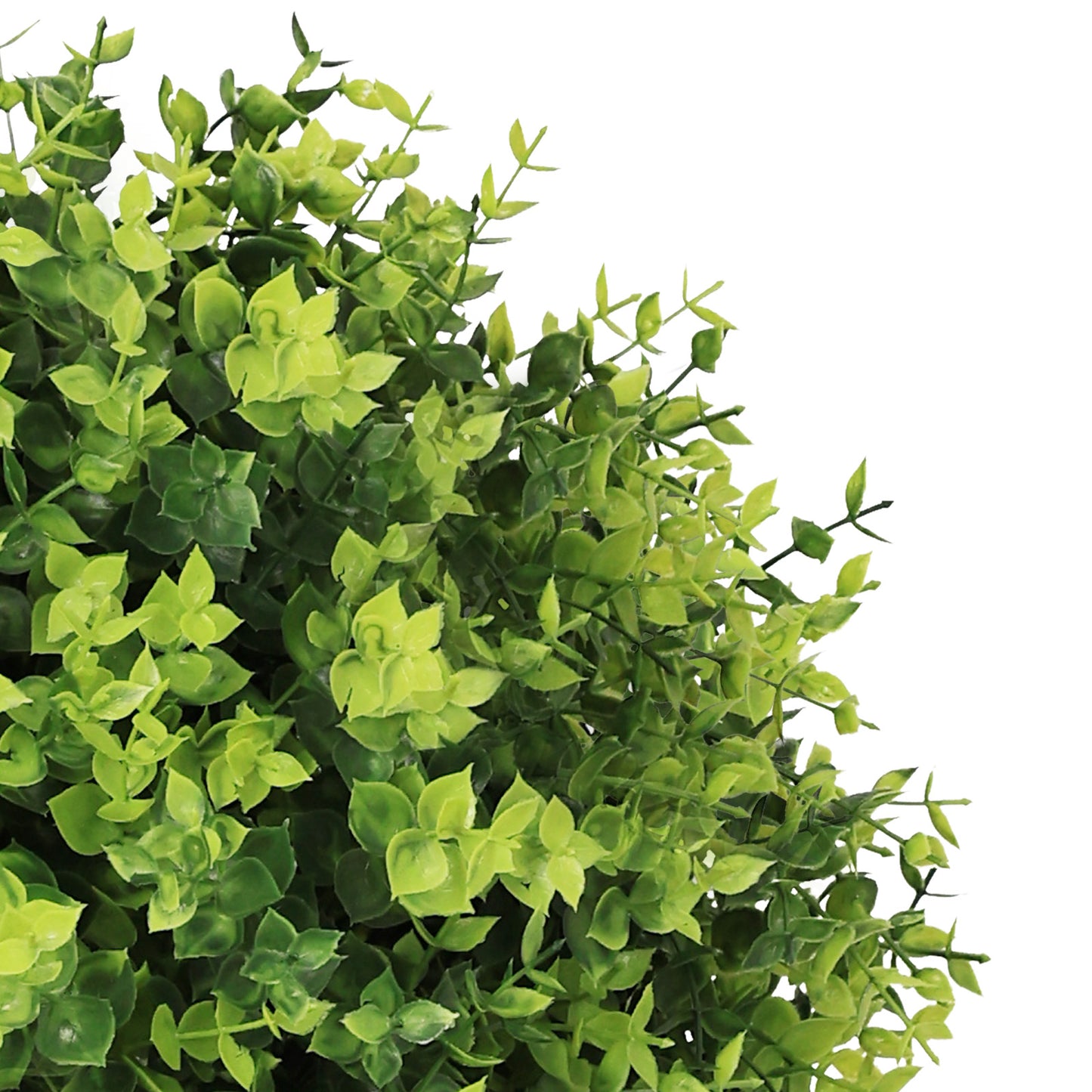 poetree 24" Artificial Boxwood/Cedar Topiary Ball Trees with Ground Stakes – Faux Shrubs for Outdoor and Indoor Home Décor, Set of 2