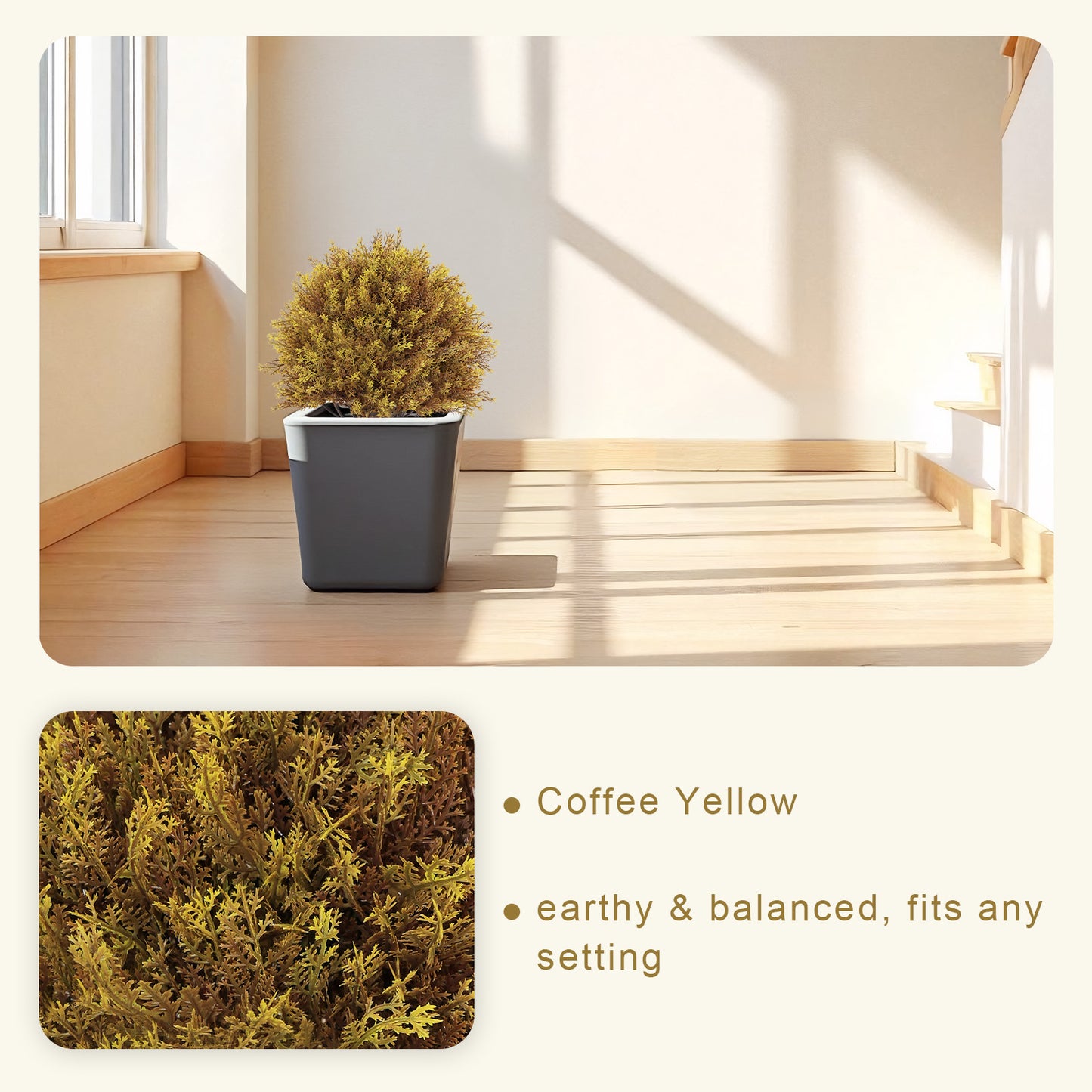 27.5" Artificial Cypress Ball with Ground Spike for  Outdoor Plant ,Seasonal Décor