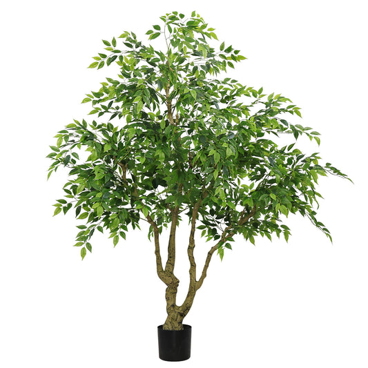poetree 84" Artificial Ficus Tree,Tall Indoor Faux Floor Plant for Home Décor and Housewarming