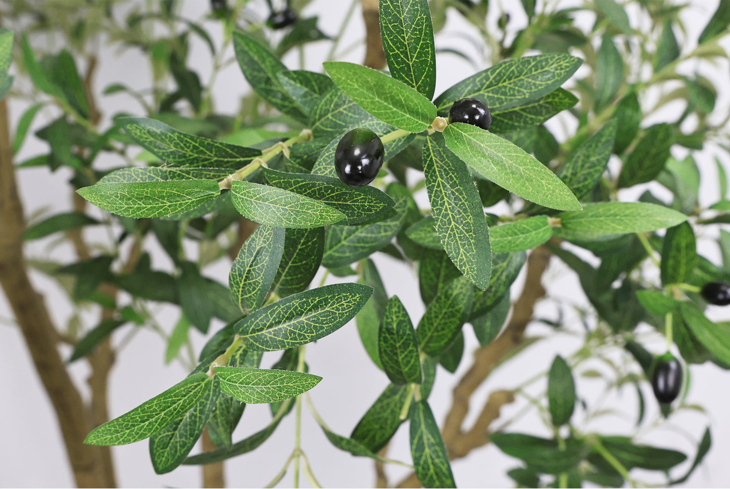 poetree 8ft Artificial Olive Tree in Pot – Large Faux Potted Olive Plant , Tall Indoor Floor Tree for Home Décor