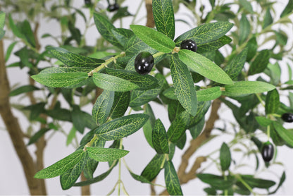 THE BLOOM TIMES 8ft Artificial Olive Tree in Pot – Large Faux Potted Olive Plant , Tall Indoor Floor Tree for Home Décor