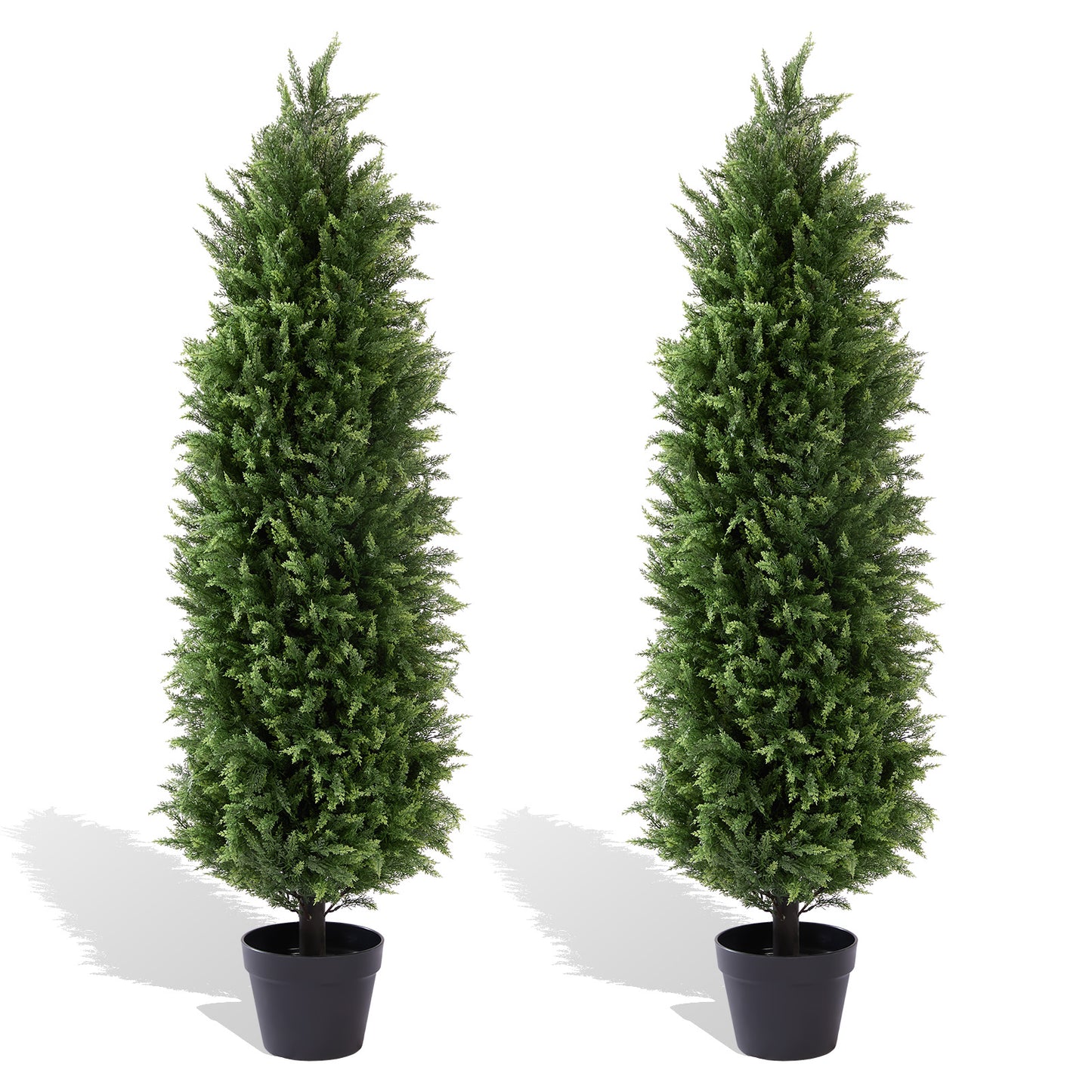 poetree 3/4 ft Artificial Topiary Tree Faux Cedar Pines Potted Tree,Decor for Indoor/Outdoor.