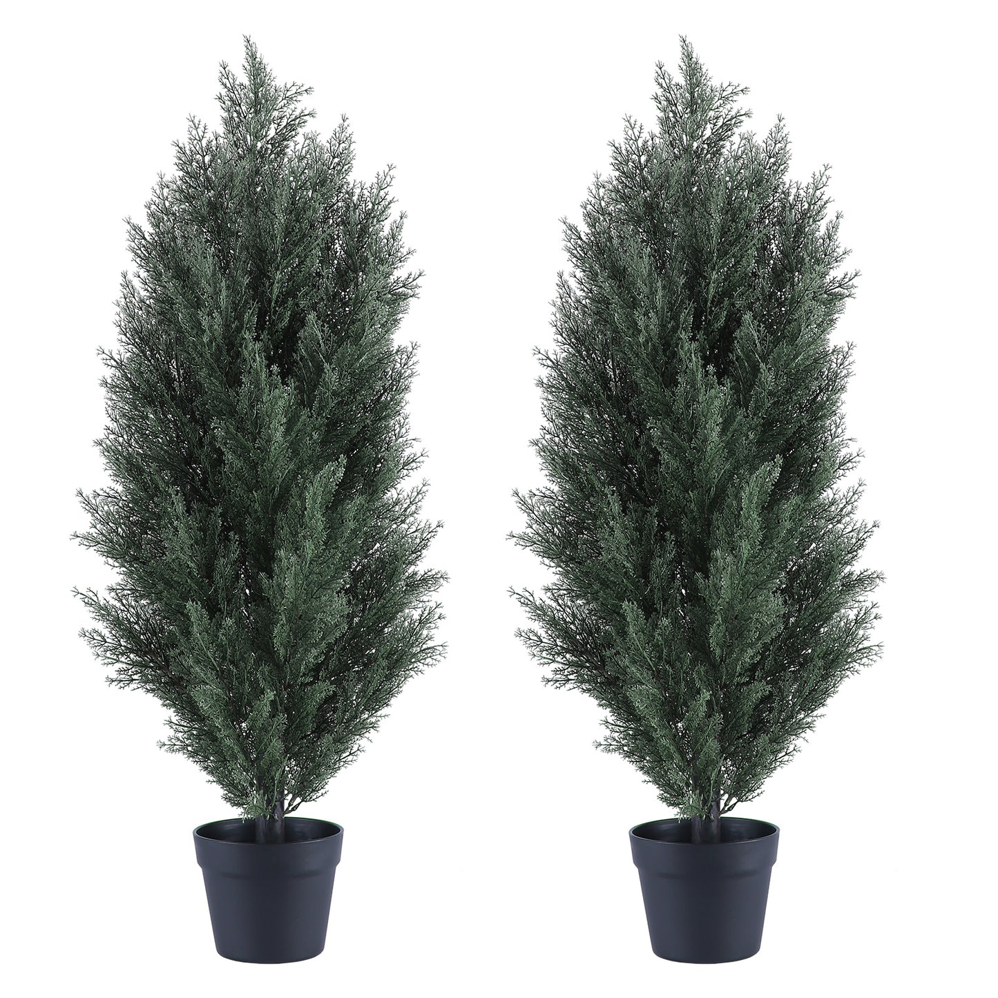 poetree 3/4/5/6 ft Faux Cedar Plant in Pot,Artificial Cedar Topiary Tree for Home decor