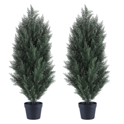 THE BLOOM TIMES 3/4/5/6 ft Faux Cedar Plant in Pot,Artificial Cedar Topiary Tree for Home decor