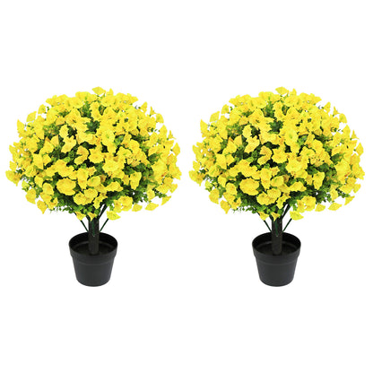 THE BLOOM TIMES poetree 24" Artificial Morning Glory Plant in Black Pot – Faux Potted Petunia Flower for Spring Home Décor, Indoor/Outdoor Decorative Greenery