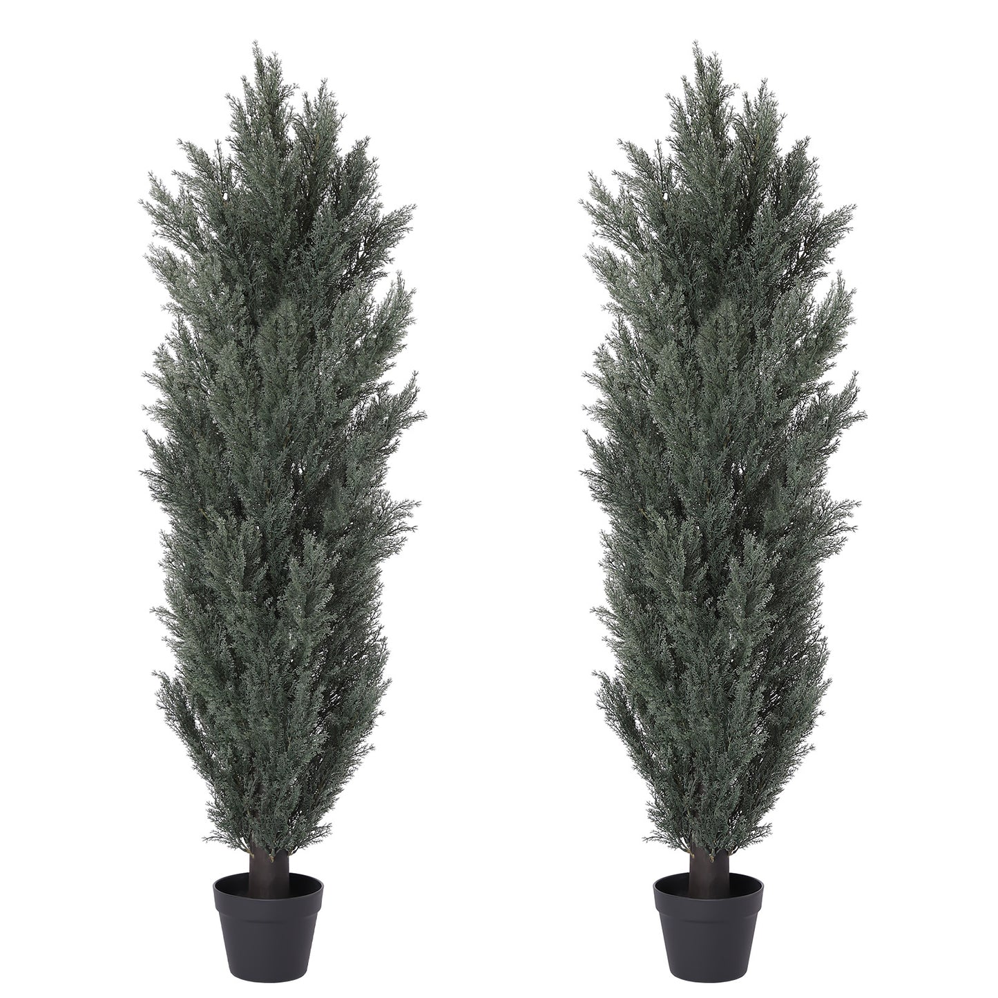 poetree 3/4/5/6 ft Faux Cedar Plant in Pot,Artificial Cedar Topiary Tree for Home decor